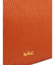 LESAC SIMONA Sac porté épaule en cuir Tris dollar papaye - Sacs pour Femme - 5