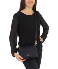 LESAC SIMONA Sac porté épaule en cuir Tris dollar nuit bleue - Sacs pour Femme - 3