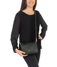 LESAC SIMONA Sac porté épaule en cuir Tris dollar vert foncé - Sacs pour Femme - 4