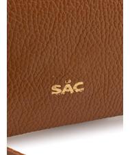 LESAC ROBERTA Pochette en cuir Dollar cuir foncé - Sacs pour Femme - 5