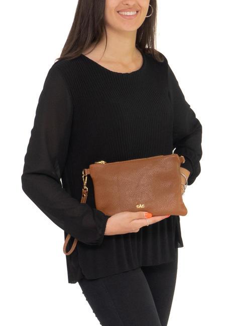 ROBERTA Pochette en cuir Dollar cuir foncé - Sacs pour Femme