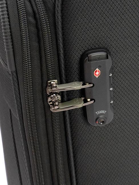 LIGHT FLY Chariot extensible moyen noir - Valises Semi-rigides