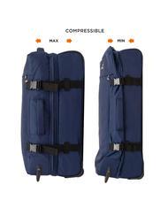 LESAC GLOBETROTTER Sac &agrave; roulettes moyen bleu - Valises Semi-rigides - 4