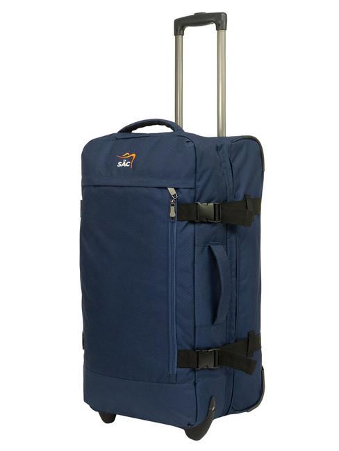 GLOBETROTTER Sac &agrave; roulettes moyen bleu - Valises Semi-rigides