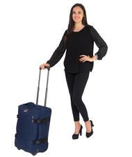 LESAC GLOBETROTTER Chariot &agrave; bagages &agrave; main bleu - Valises cabine - 8