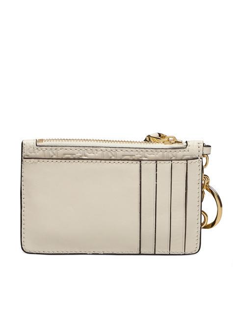 LOGO EMBOSSED Porte-cartes en cuir avec porte-cl&eacute;s vanille6 - Portefeuilles Femme