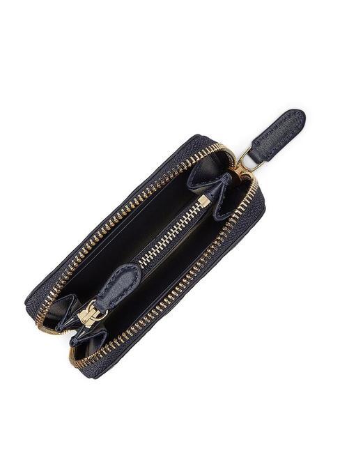 LOGO EMBOSSED Petit portefeuille zipp&eacute; en cuir marine8 - Portefeuilles Femme