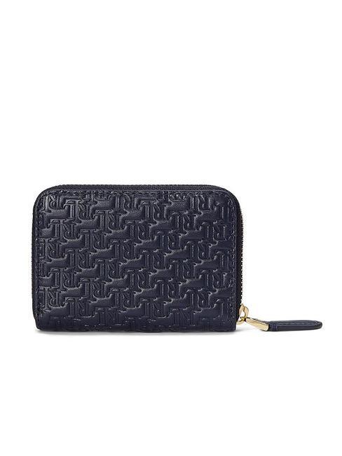 LOGO EMBOSSED Petit portefeuille zipp&eacute; en cuir marine8 - Portefeuilles Femme