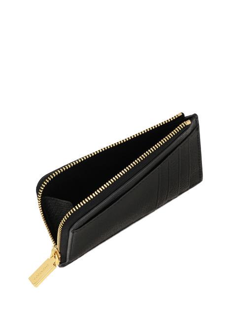 METALLIC SOFT Porte-cartes / Porte-monnaie en cuir Noir - Portefeuilles Femme