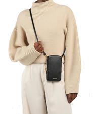 COCCINELLE FLOR Pochette pour iPhone avec bandouli&egrave;re Noir - Sacs pour Femme - 4