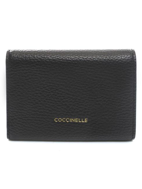 MAGIE Porte-feuille en cuire Noir - Portefeuilles Femme