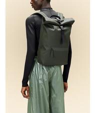 RAINS ROLLTOP RUCKSACK Grand sac &agrave; dos &eacute;tanche l&eacute;gumes verts - Sacs &agrave; dos pour l'&Eacute;cole & les Loisirs - 4