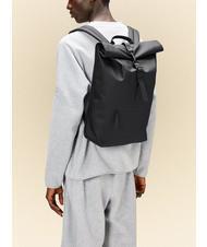 RAINS ROLLTOP RUCKSACK Grand sac &agrave; dos &eacute;tanche noir - Sacs &agrave; dos pour l'&Eacute;cole & les Loisirs - 4