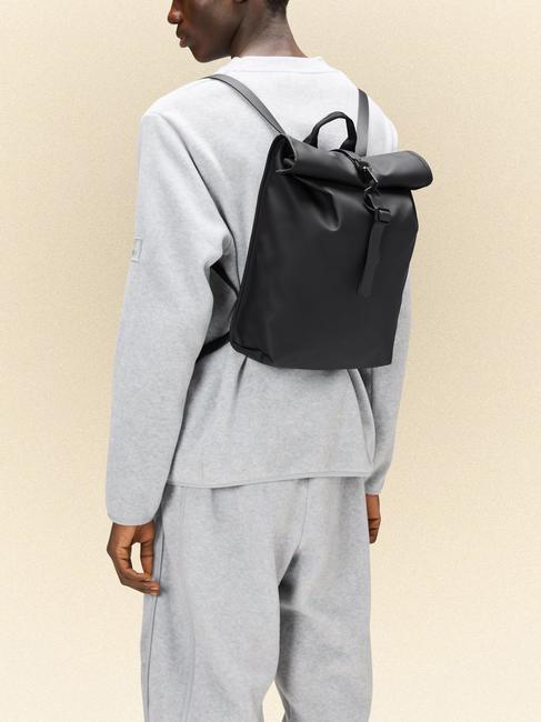 ROLLTOP RUCKSACK MINI Sac à dos étanche noir - Sacs à dos pour l'École & les Loisirs