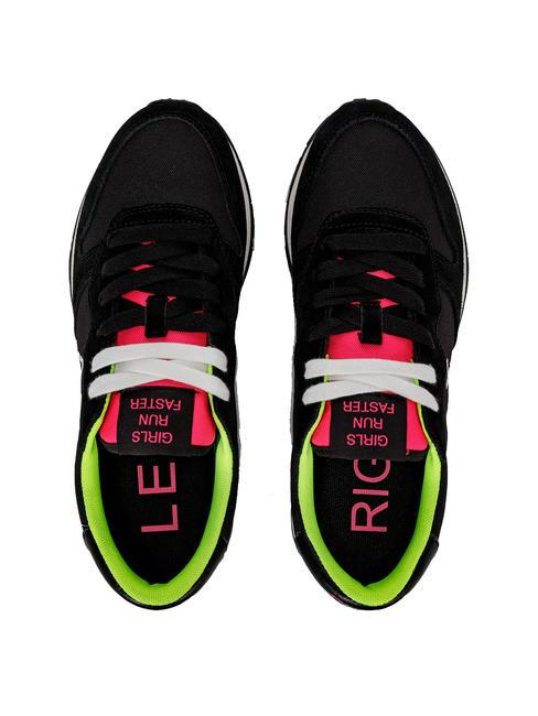 ALLY SOLID Baskets noir/jaune fluo - Chaussures Femme