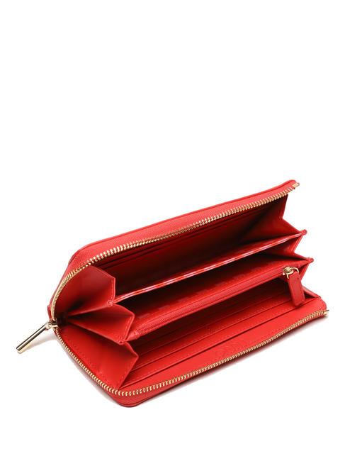 CALIWEN Portefeuille zipp&eacute; fraise - Portefeuilles Femme