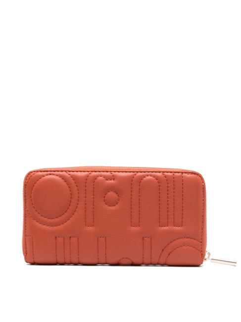 MANHATTAN Grand portefeuille zipp&eacute; th&eacute; rouge - Portefeuilles Femme