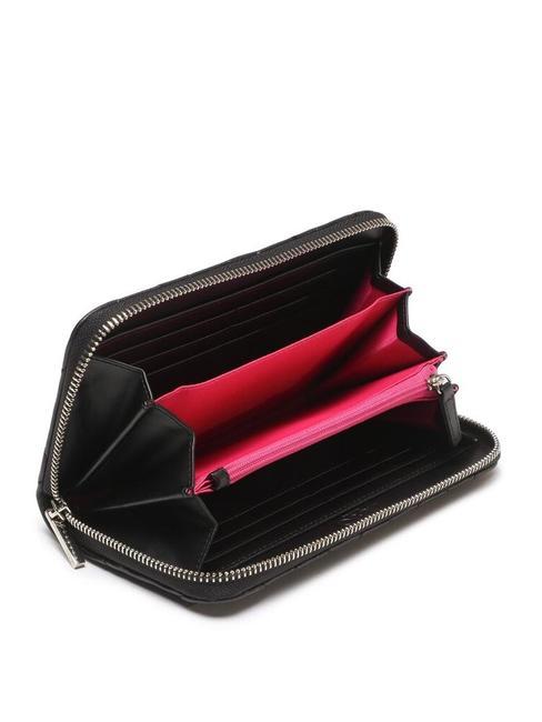 ASTILBE Portefeuille zipp&eacute; matelass&eacute; NOIR - Portefeuilles Femme