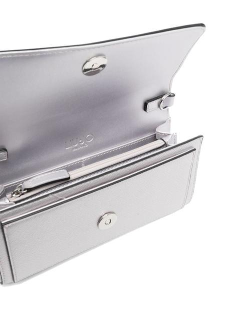 CALIWEN Portefeuille sac &agrave; bandouli&egrave;re argent - Portefeuilles Femme