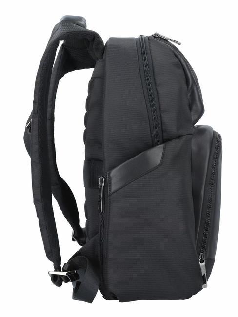 WALLABY Sac à dos en cuir et tissu, support pc 14" Noir - Sacs à dos pour ordinateur portable