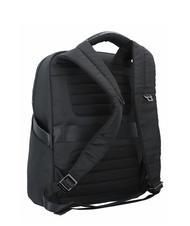 PIQUADRO WALLABY Sac à dos en cuir et tissu, support pc 14" Noir - Sacs à dos pour ordinateur portable - 4