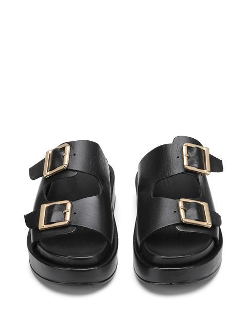 CATALINA 1788 Sandale chausson haut en cuir noir - Chaussures Femme