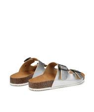 DOCKSTEPS VEGA  Sandales en cuir lamin&eacute; avec deux boucles argent - Chaussures Femme - 4