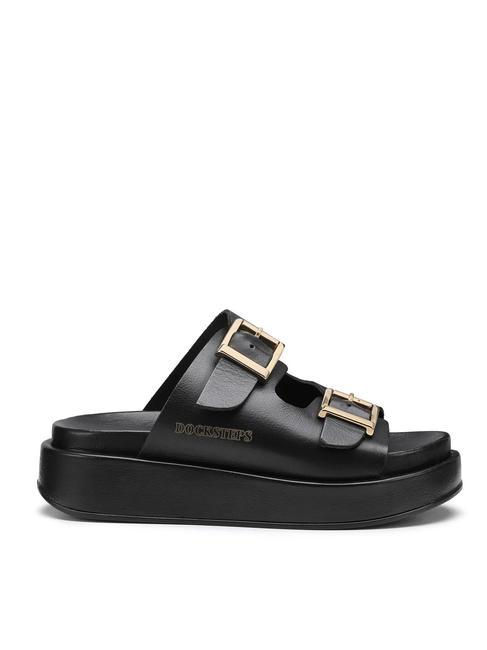 CATALINA 1788 Sandale chausson haut en cuir noir - Chaussures Femme