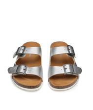 DOCKSTEPS VEGA  Sandales en cuir lamin&eacute; avec deux boucles argent - Chaussures Femme - 3