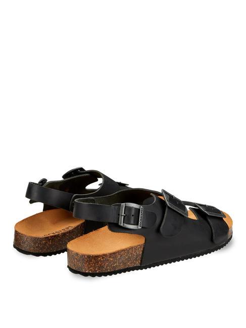 VEGA 2288 Sandale franciscaine en cuir noir - Chaussures Homme