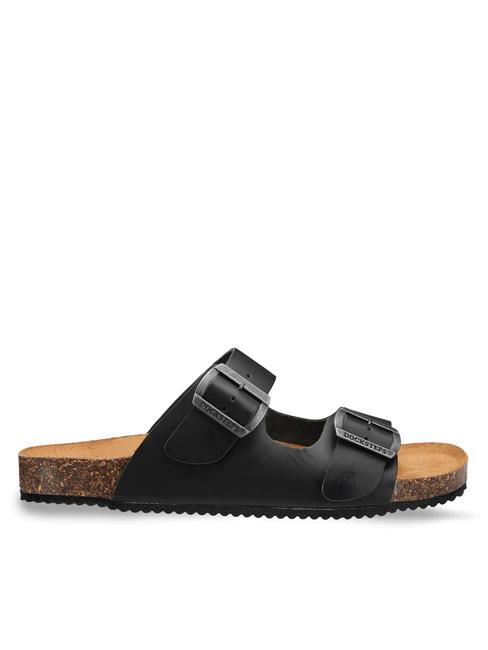 VEGA 2286 Sandale en cuir &agrave; double boucle noir - Chaussures Homme