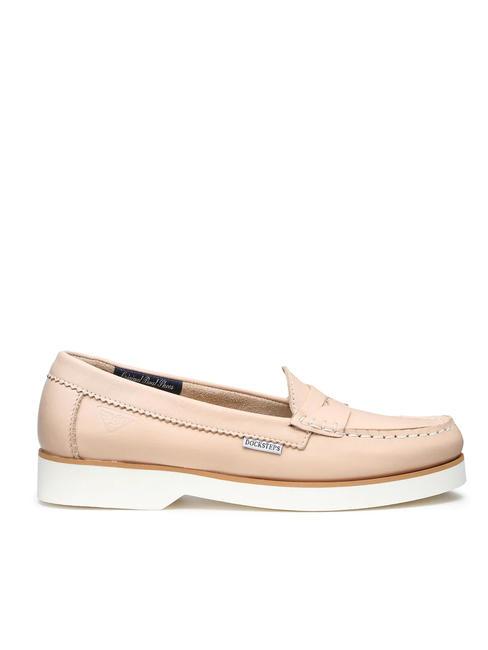 LOMA 1510 Chaussure bateau en cuir cr&egrave;me - Chaussures Femme