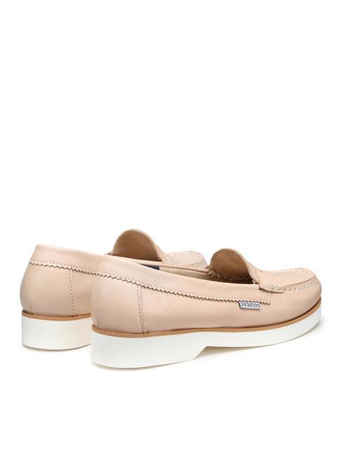 LOMA 1510 Chaussure bateau en cuir cr&egrave;me - Chaussures Femme