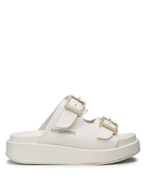 CATALINA Sandale chausson haut en cuir blanc - Chaussures Femme