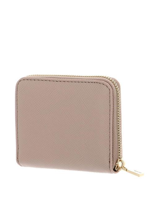 LAUREL Petit portefeuille zipp&eacute; bois de rose - Portefeuilles Femme