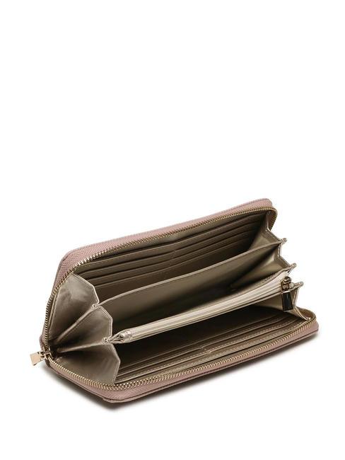 LAUREL Portefeuille zipp&eacute; bois de rose - Portefeuilles Femme