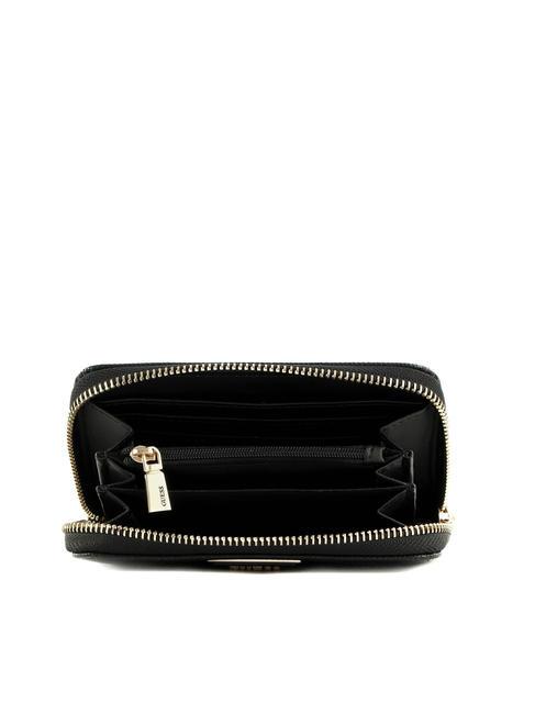 LAUREL Portefeuille moyen &agrave; fermeture &eacute;clair NOIR - Portefeuilles Femme