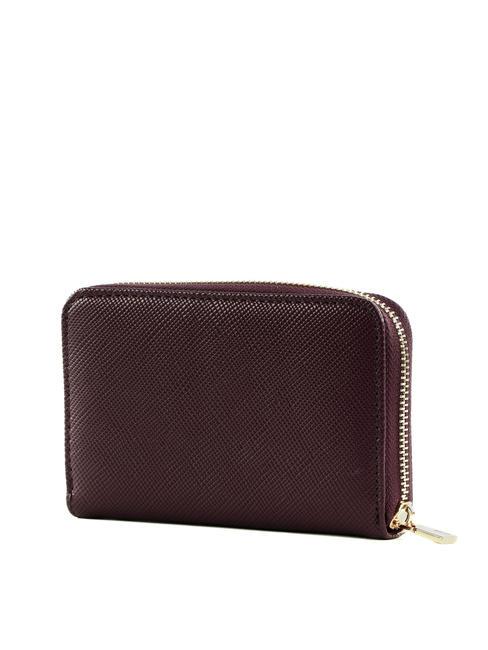 LAUREL Portefeuille moyen &agrave; fermeture &eacute;clair prune - Portefeuilles Femme