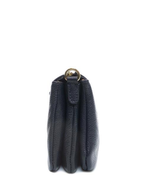 SIMONA Sac porté épaule en cuir Tris dollar nuit bleue - Sacs pour Femme