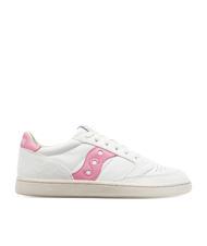 SAUCONY JAZZ COURT Baskets en cuir blanc/rose - Chaussures Homme - 2