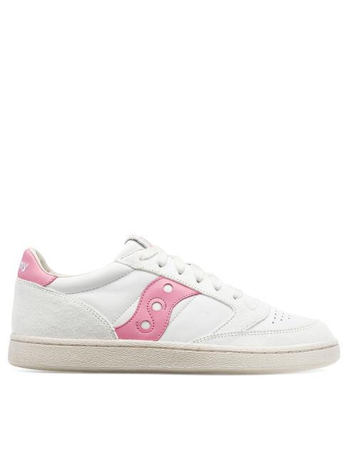 JAZZ COURT Baskets en cuir blanc/rose - Chaussures Homme