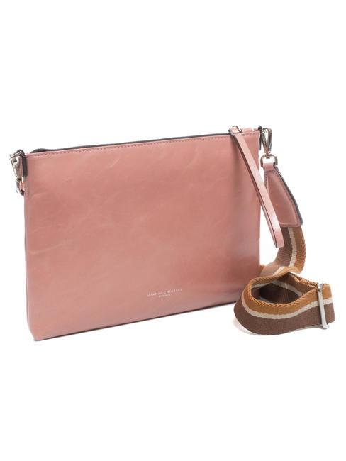 CLUTCH Sac avec bandoulière, en cuir aube rose - Sacs pour Femme