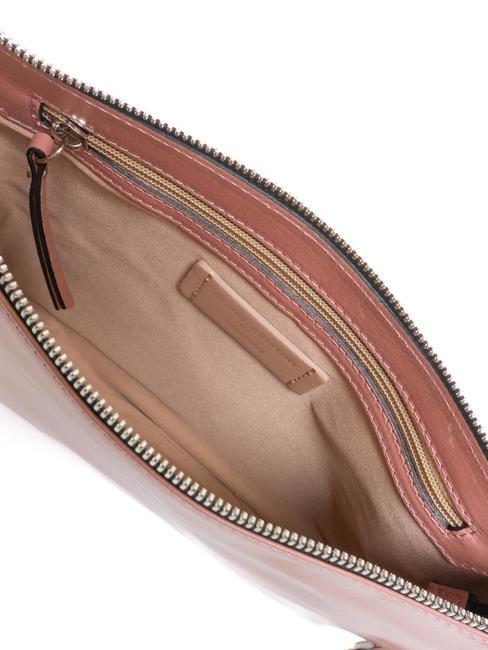 CLUTCH Sac avec bandoulière, en cuir aube rose - Sacs pour Femme