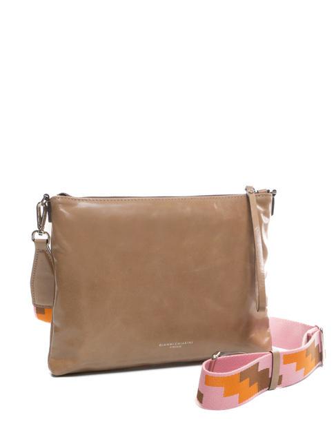 CLUTCH Sac avec bandouli&egrave;re, en cuir cam&eacute;e - Sacs pour Femme