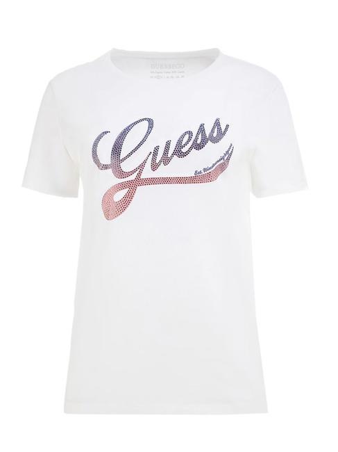 SHADED T-shirt col rond en coton blanc pur - T-shirt