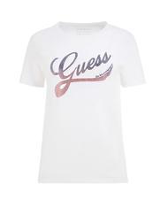 GUESS SHADED T-shirt col rond en coton blanc pur - T-shirt - 3