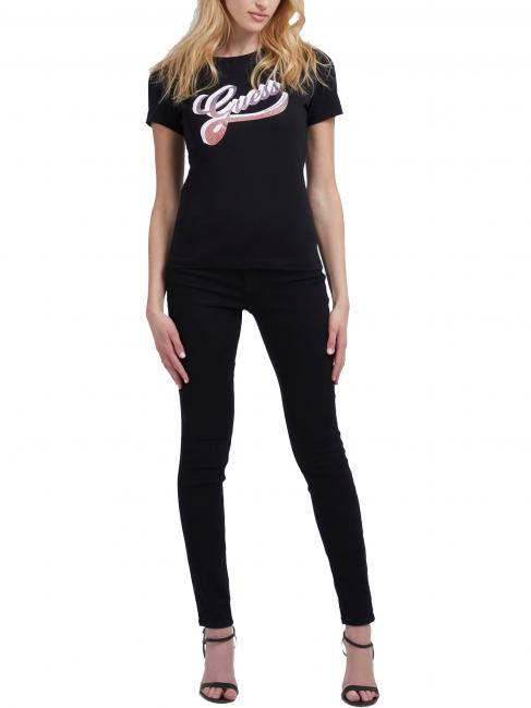 SHADED T-shirt col rond en coton jetbla - T-shirt