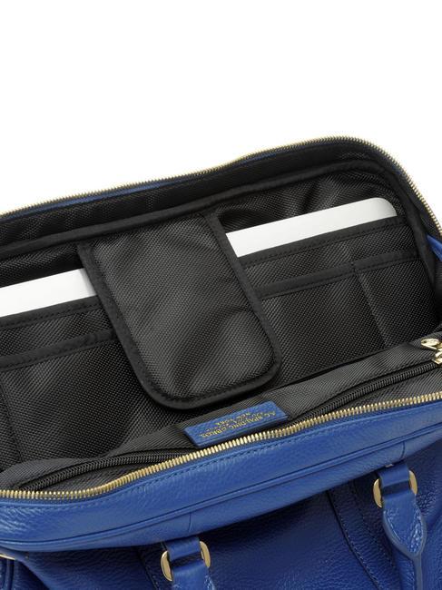 TIFFANY Mallette en cuir pour ordinateur portable 14" bleu - Porte Documents Travail