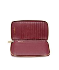 SPALDING TIFFANY Grand portefeuille en cuir zipp&eacute; rouge - Portefeuilles Femme - 2