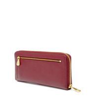 SPALDING TIFFANY Grand portefeuille en cuir zipp&eacute; rouge - Portefeuilles Femme - 3